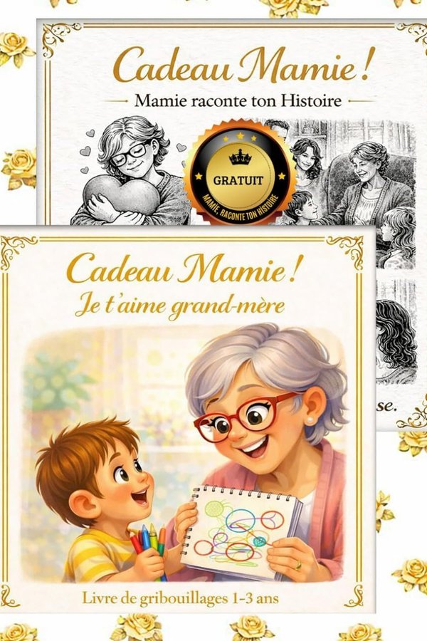 Mamie raconte ton histoire cadeau grand-mère Livre de gribouillages 1 2 3 ans par ton petit-fils GRAND FORMAT  Je t'aime - Frédéric Luhmer | Livr'ToK